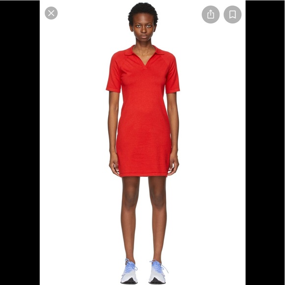 Victor Glemaud Polo Dress Fire Red - Picture 5 of 9